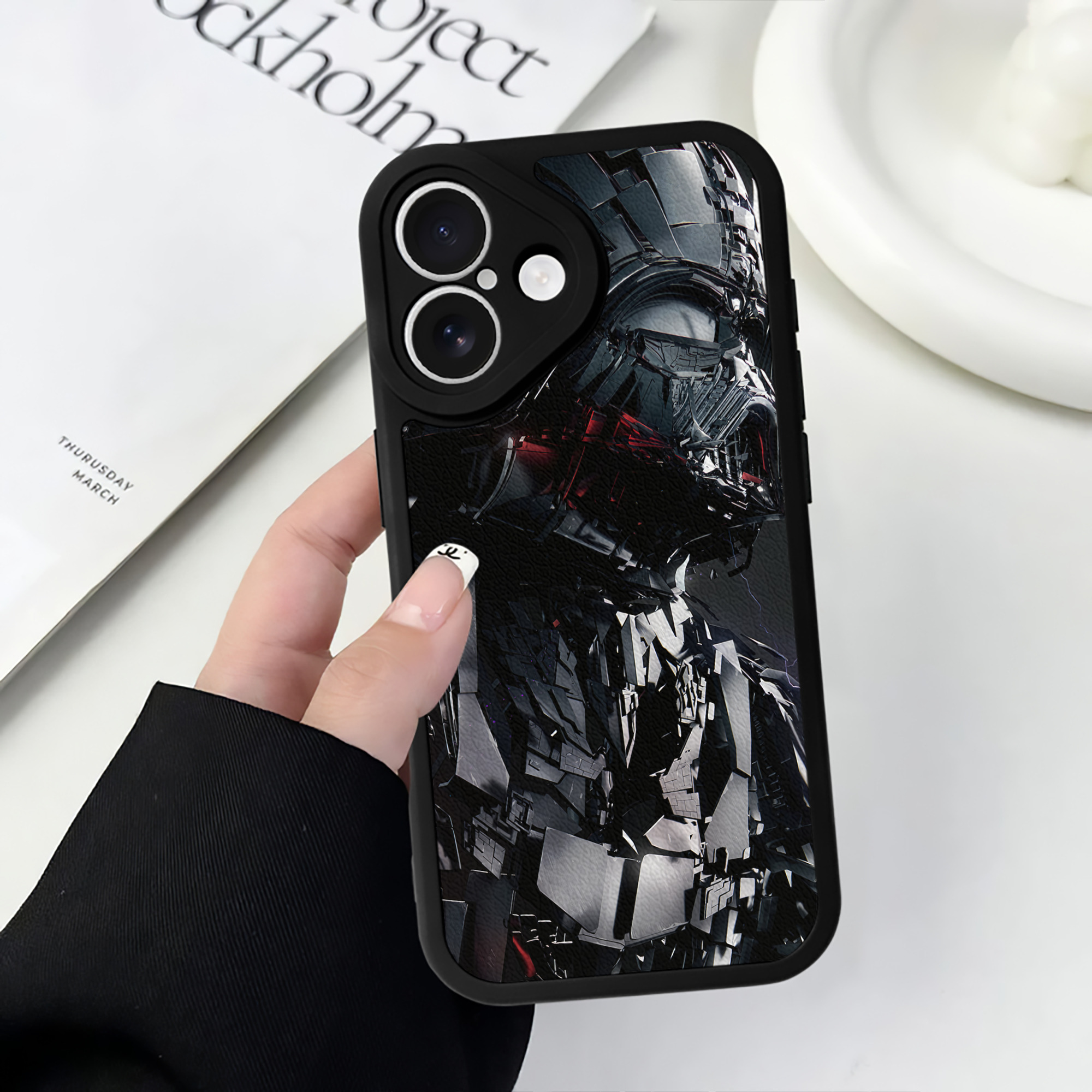（画像用） スター・ウォーズ Star Wars 【iPhone 16シリーズ対応】シリコンスマホケース（レザー調） 材質：シリコン